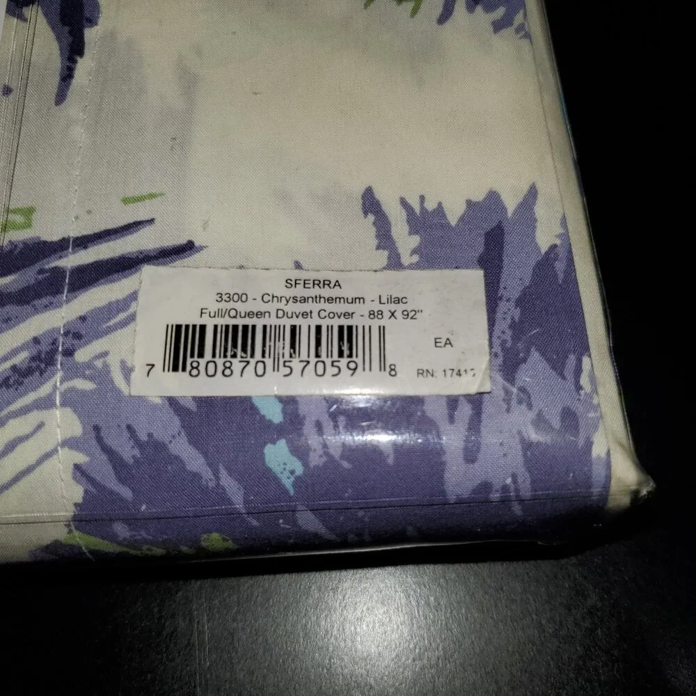 Full/Queen Duvet Cover by Designer Peter Som for Sferra, Chrysanthemum - NWT